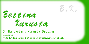 bettina kurusta business card